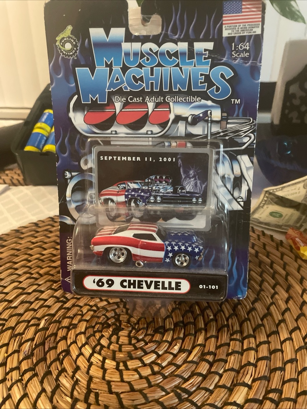 '69 Chevelle Die-Cast Car - American Flag Red, White & Blue